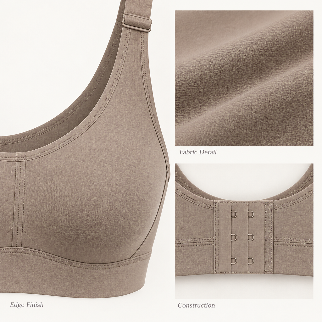 Everyday Wireless Scoop Bra fabric and construction details