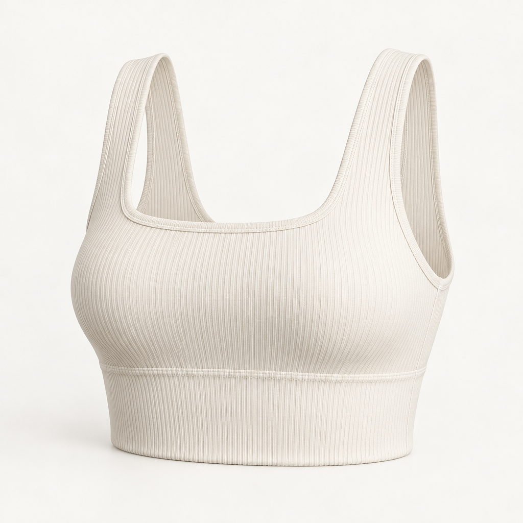 Ribbed Longline Lounge Bralette front product view